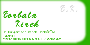 borbala kirch business card